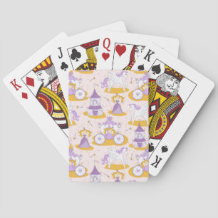 pattern with a princess playing cards