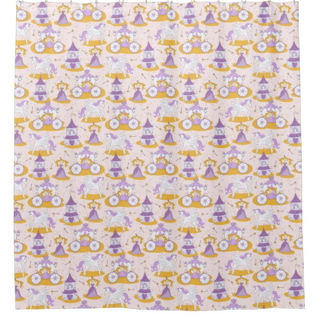 pattern with a princess shower curtain (Front)