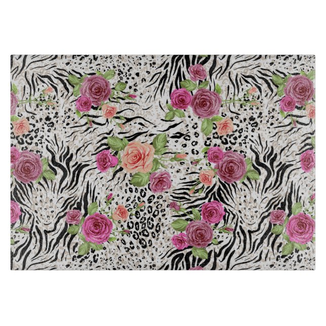 Pattern With Animal Prints Cutting Board (Front)