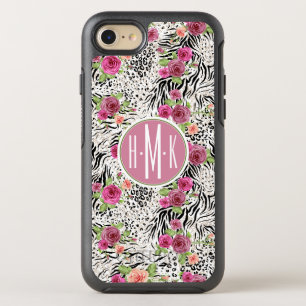 Pattern With Animal Prints   Monogram OtterBox Symmetry iPhone 8/7 Case
