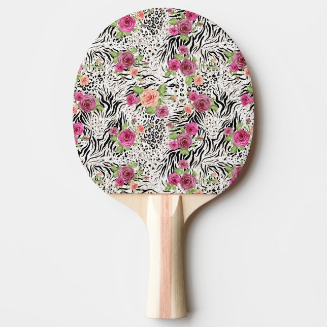 Pattern With Animal Prints Ping Pong Paddle (Front)