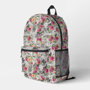 Pattern With Animal Prints Printed Backpack