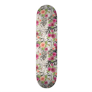 Pattern With Animal Prints Skateboard