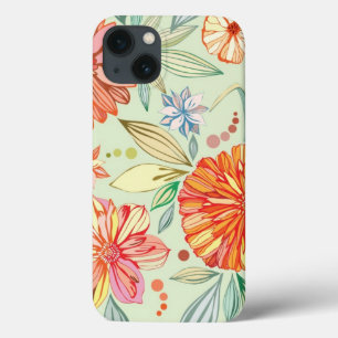 Pattern with asters iPhone 13 case
