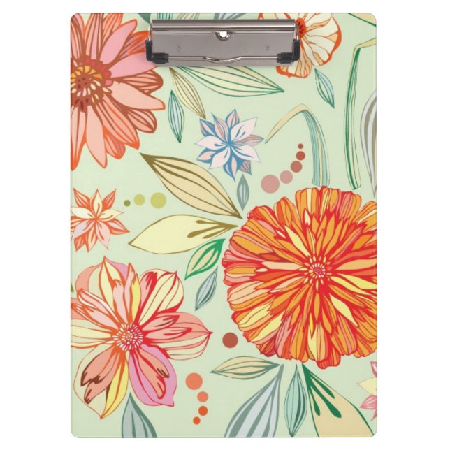 Pattern with asters clipboard (Front)