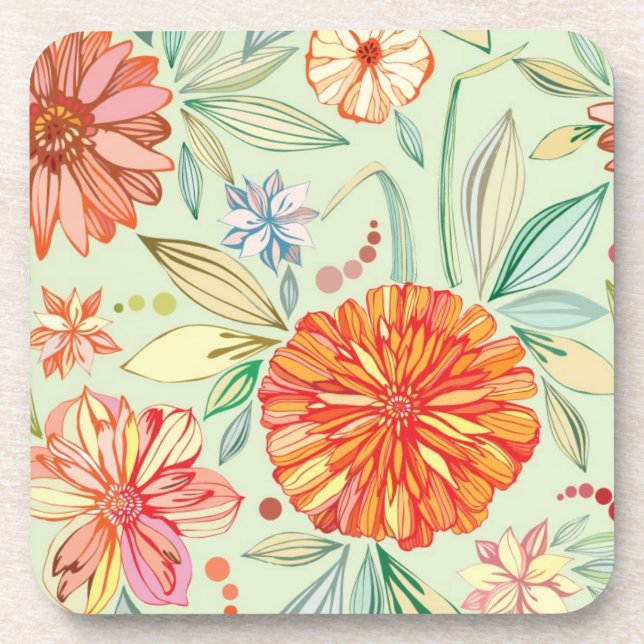 Pattern with asters coaster (Front)