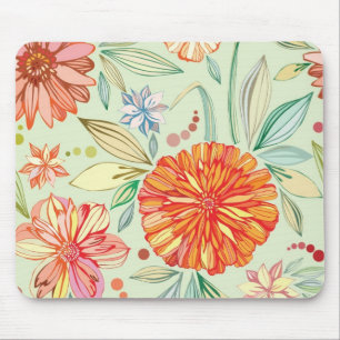 Pattern with asters mouse mat