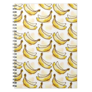 Pattern with banana notebook