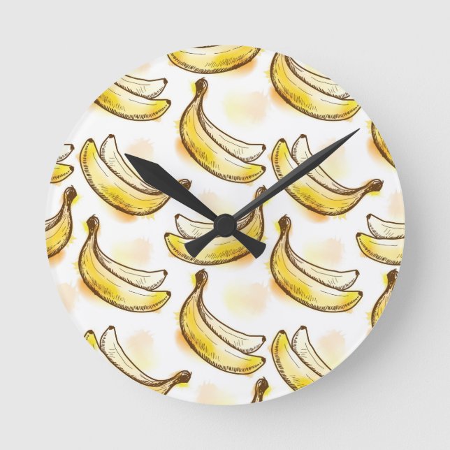 Pattern with banana round clock (Front)