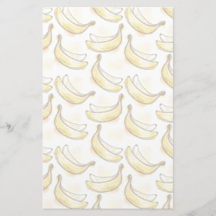 Pattern with banana stationery