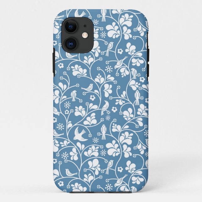 pattern with birds and plants ornament Case-Mate iPhone case (Back)