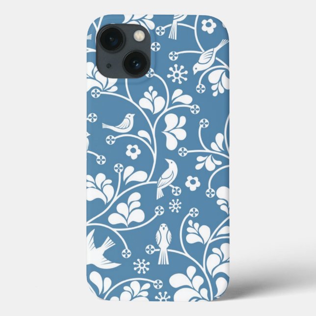 pattern with birds and plants ornament Case-Mate iPhone case (Back)