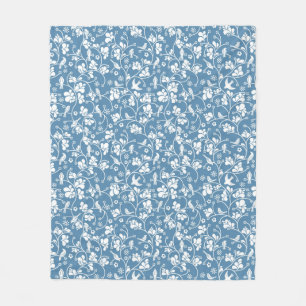 pattern with birds and plants ornament fleece blanket