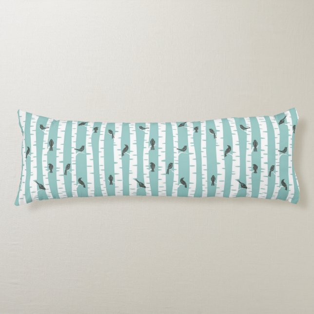 Pattern with birds and trees body cushion (Front)