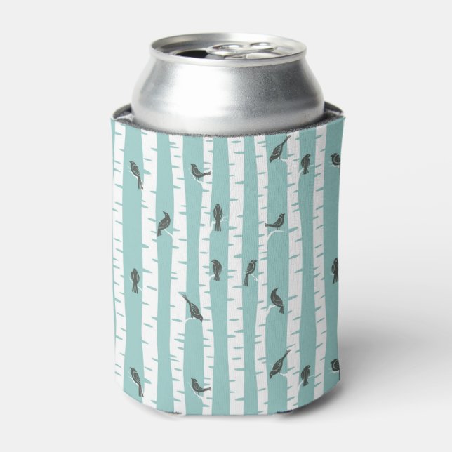 Pattern with birds and trees can cooler (Can Front)