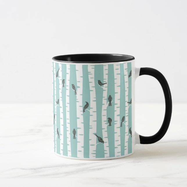 Pattern with birds and trees mug (Right)