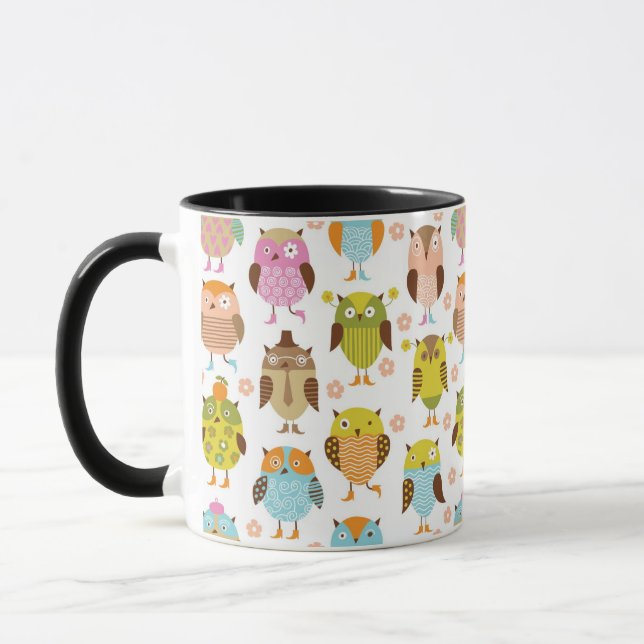pattern with birds mug (Left)