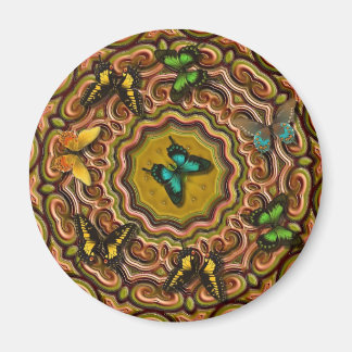 Pattern with Butterflies Magnet