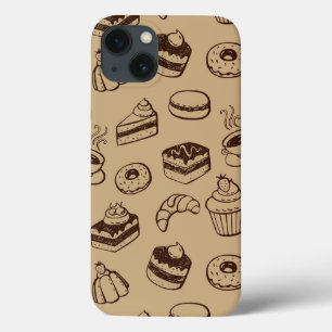 Pattern With Cakes, Desserts And Bakery iPhone 13 Case