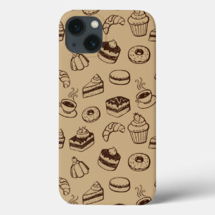 Pattern With Cakes, Desserts And Bakery iPhone 13 Case