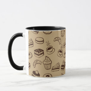 Pattern With Cakes, Desserts And Bakery Mug