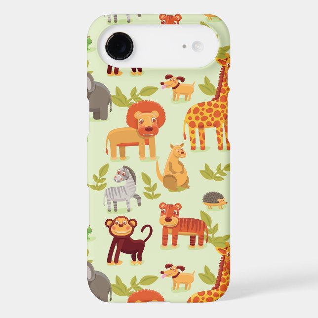 Pattern With Cartoon Animals Case-Mate iPhone Case (Back)