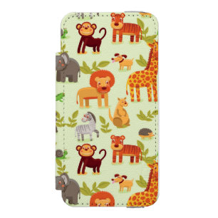 Pattern With Cartoon Animals Incipio Watson™ iPhone 5 Wallet Case