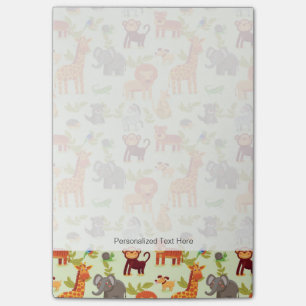 Pattern With Cartoon Animals Post-it Notes