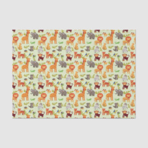 Pattern With Cartoon Animals Tissue Paper