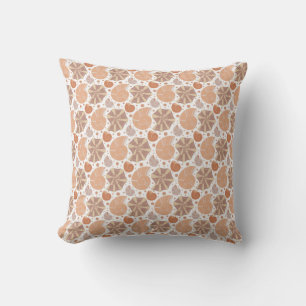 Pattern with cartoon seashell with doodle ornament cushion