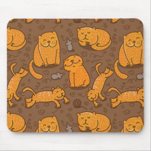 Pattern With Cats Mouse Mat