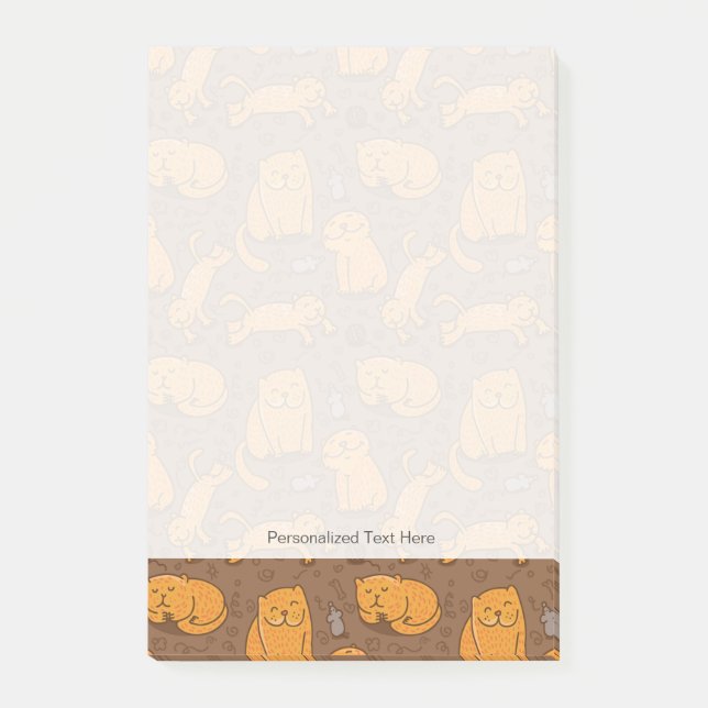 Pattern With Cats Post-it Notes (Front)