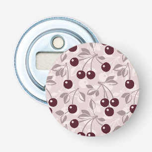 Pattern with Cherries 2 Bottle Opener
