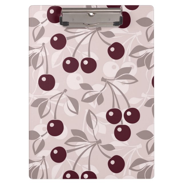 Pattern with Cherries 2 Clipboard (Front)