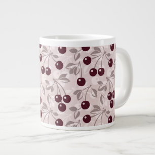 Pattern with Cherries 2 Large Coffee Mug