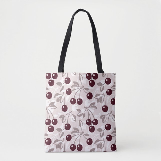 Pattern with Cherries 2 Tote Bag (Front)