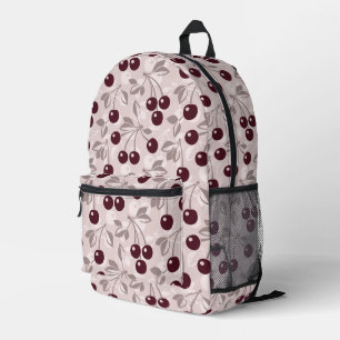 Pattern with Cherries Printed Backpack