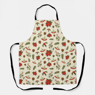Pattern with Christmas Motifs Apron