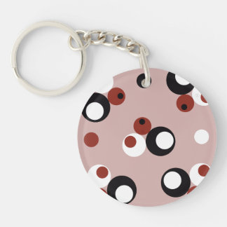 Pattern with Circles inside Circles Key Ring