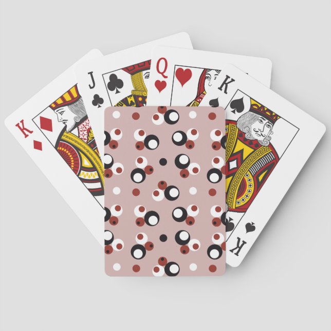 Pattern with Circles inside Circles Playing Cards (Back)