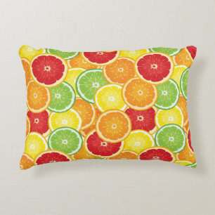Pattern with citrus fruits decorative cushion