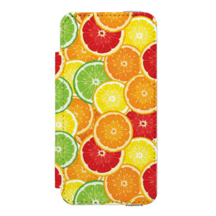 Pattern with citrus fruits incipio watson™ iPhone 5 wallet case
