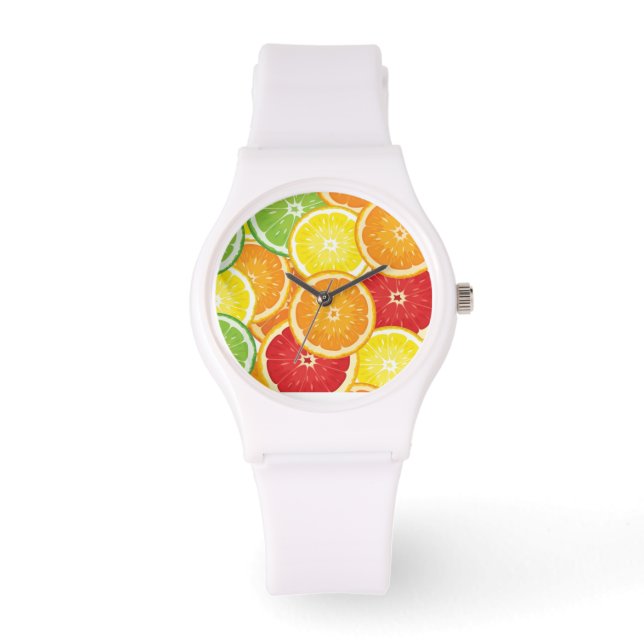 Pattern with citrus fruits watch (Front)