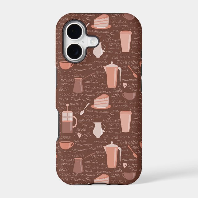 Pattern with coffee related elements (Back)