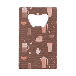 Pattern with coffee related elements