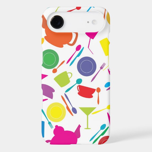 Pattern With Coloured Kitchen Stuff Case-Mate iPhone Case (Back)