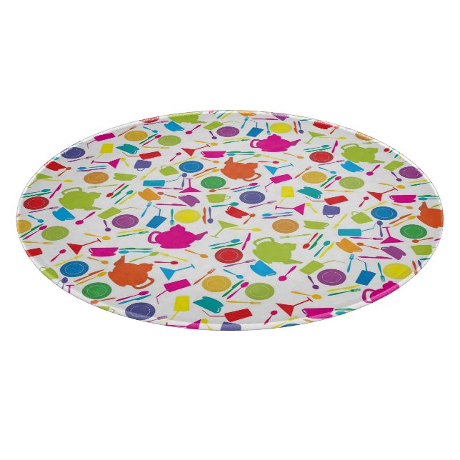 Pattern With Coloured Kitchen Stuff Cutting Board (Corner)