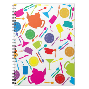 Pattern With Coloured Kitchen Stuff Notebook