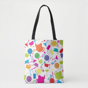 Pattern With Coloured Kitchen Stuff Tote Bag