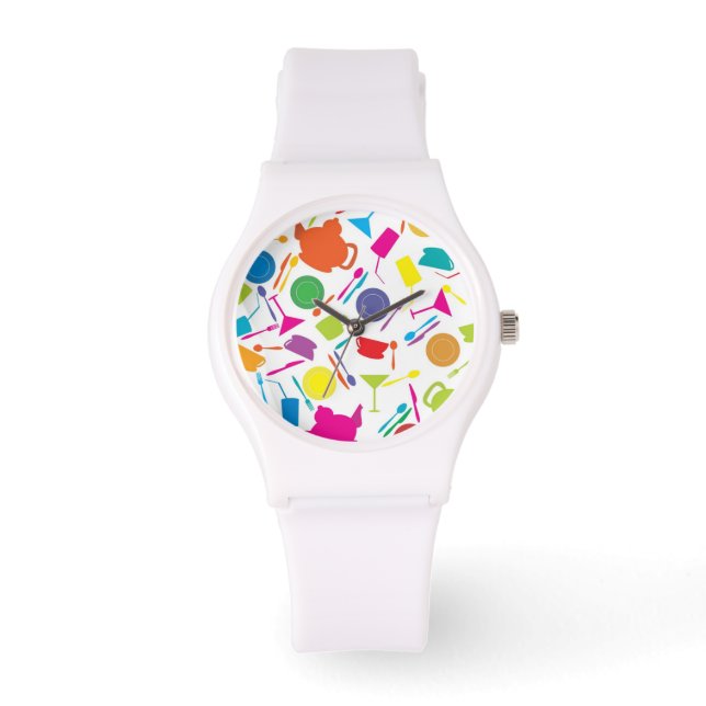Pattern With Coloured Kitchen Stuff Watch (Front)